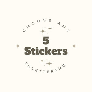 Choose Any 5 Stickers, Pick Your Own Sticker Set, Custom Sticker Pack, Choose Your Own Sticker Multipack, Sticker Bundle, Assorted Sticker