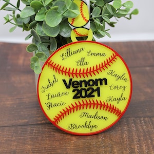 Game Ball Custom Softball Ornament | Coaches Gift