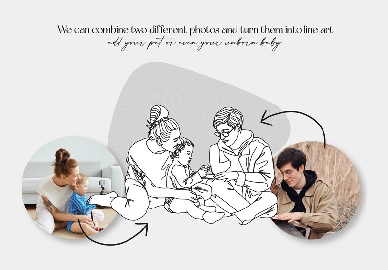 2025 illustrierter Kalender, personalisierter Kalender, Familienporträt