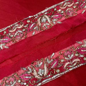 Vintage Sari Borte Stickerei Bordüre Saree Trim Vintage Sari Trim Handwerk Versorgung DIY Wohnkultur Spitze Stickerei Band Vintage Sari Borte