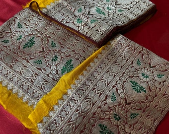 Vintage Saree Border Vintage Brocade Border Vintage Sari Trims Indian Sari Border Border DIY Costume Fabric Vintage Silk Saree Banarasi Trim