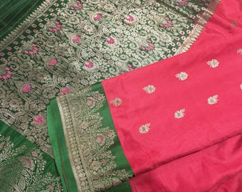 Vintage Kanjivaram Silk Saree: Pure Silk Fabric, 5 Yard