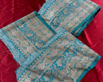 Bordure vintage en sari bordure vintage en brocart bordures en sari vintage bordure en sari indien bordure en tissu fantaisie bricolage bordure en sari banarasi en soie vintage