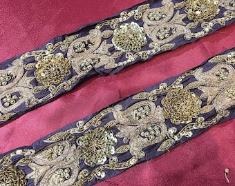 Vintage Saree Border: Embroidered Sari Trim, DIY Craft Supply