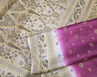 Vintage Kanjivaram Silk Sari - 5 Yard Pure Silk Fabric