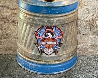 Vintage Gas Can Desk Lamp with Harley Davidson Decal
