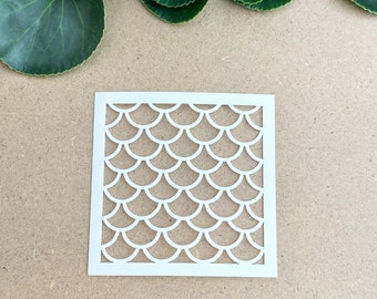 Scallops - Mini Stencil | Polymer Clay Stencil