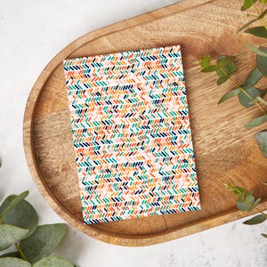 Colorful Chevron Dashes | AB13 | Water Soluble Transfer Paper | Polymer Clay Earring & Jewelry Image Transfers