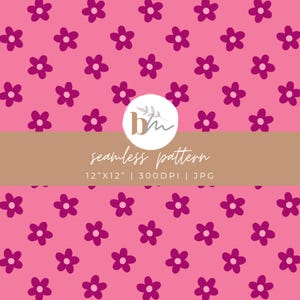 Peut inclure: Un motif sans couture avec un motif répétitif de petites fleurs violettes sur un fond rose. Le motif mesure 30,48 cm sur 30,48 cm et a une résolution de 300 DPI. Le format du fichier est JPG.