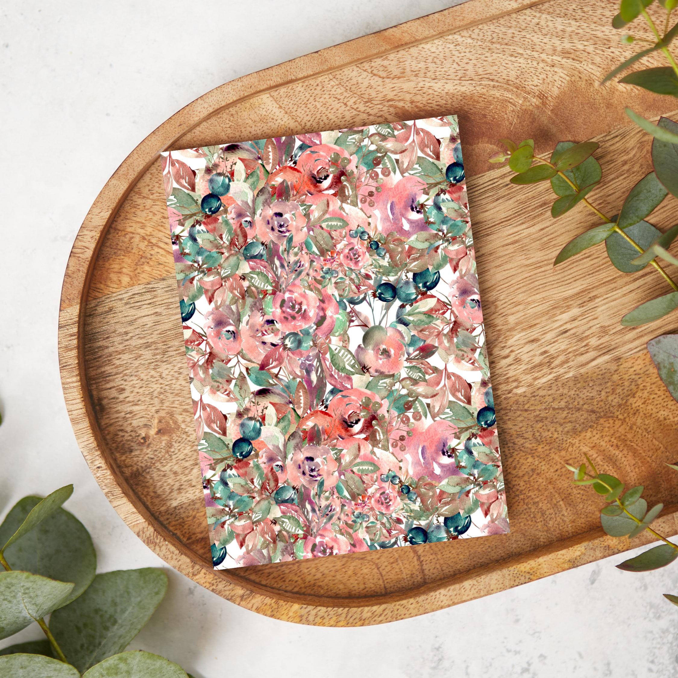 Mauve Florals | T0156 | Water Soluble Transfer Paper | Polymer