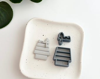 Dog + House (2pc) | Polymer Clay Cutter | Earring & Jewelry Maker Supplies
