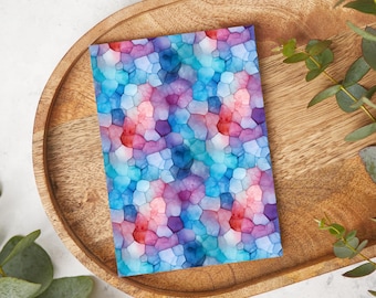 Watercolor Mosaic | T0017 | Water Soluble Transfer Paper | Polymer Clay Earring & Jewelry Image Transfers | Former SKU WC10