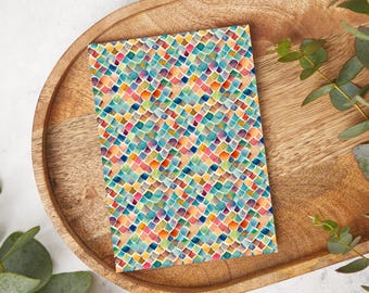 Mosaic Tiles E | T0097 | Water Soluble Transfer Paper | Polymer Clay Earring & Jewelry Image Transfers | Former SKU MO05