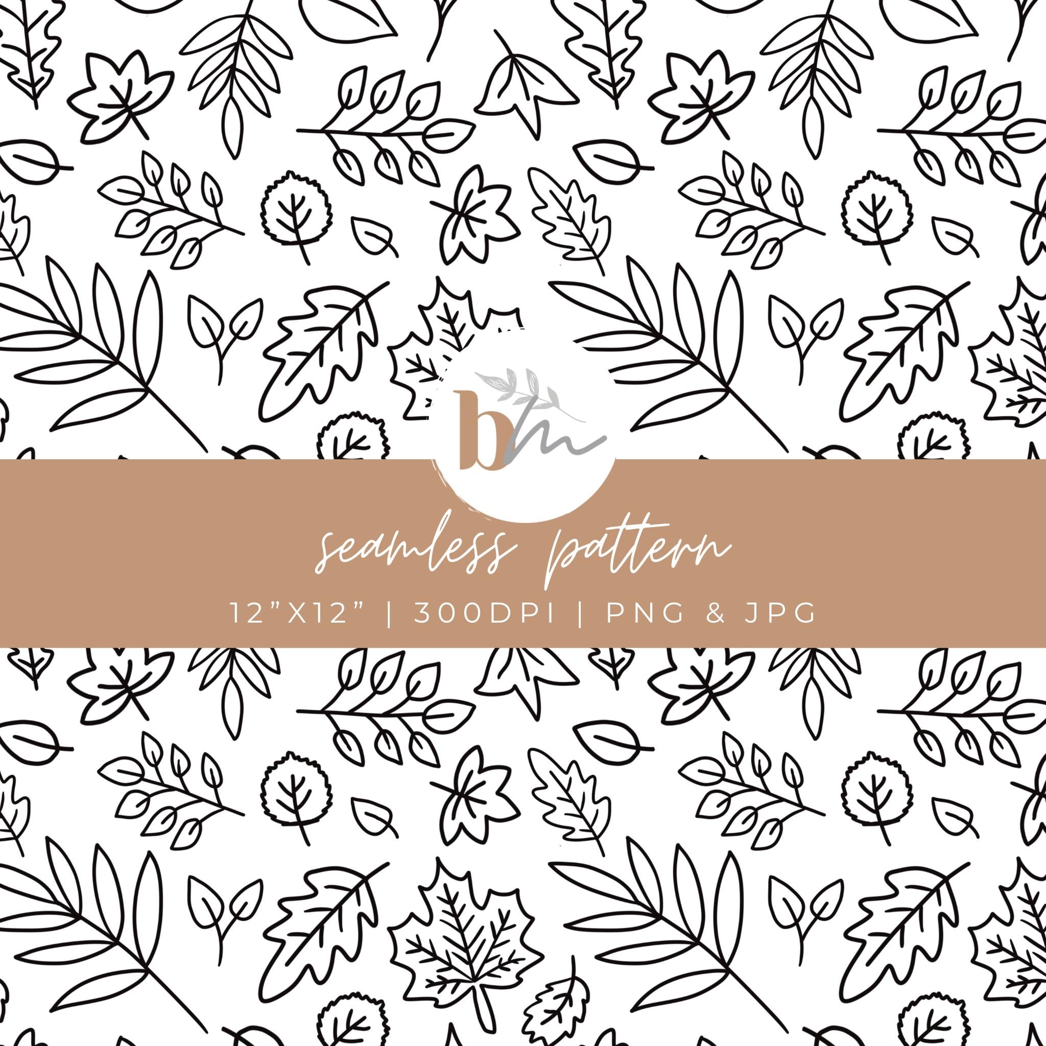 Fall Leaves | Digital Seamless Pattern | PNG, JPG | Instant Download | Commercial Use Included