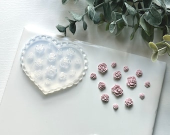 Micro Roses Mold | M02 | Silicone Mold | Polymer Clay Tool | Flowers