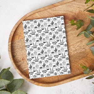 Black & White Succulents | MC08 | Water Soluble Transfer Paper | Polymer Clay Image Transfers