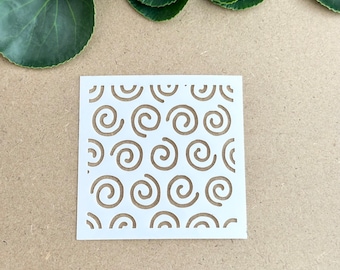 Spirals - Mini Stencil | Polymer Clay Stencil