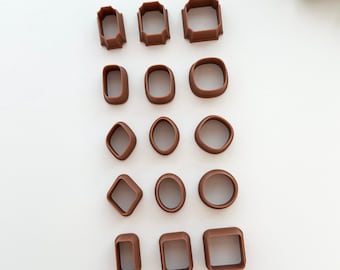 Charm Bar Cutters - 15pc | Polymer Clay Cutter  | Earring & Jewelry Making Supplies