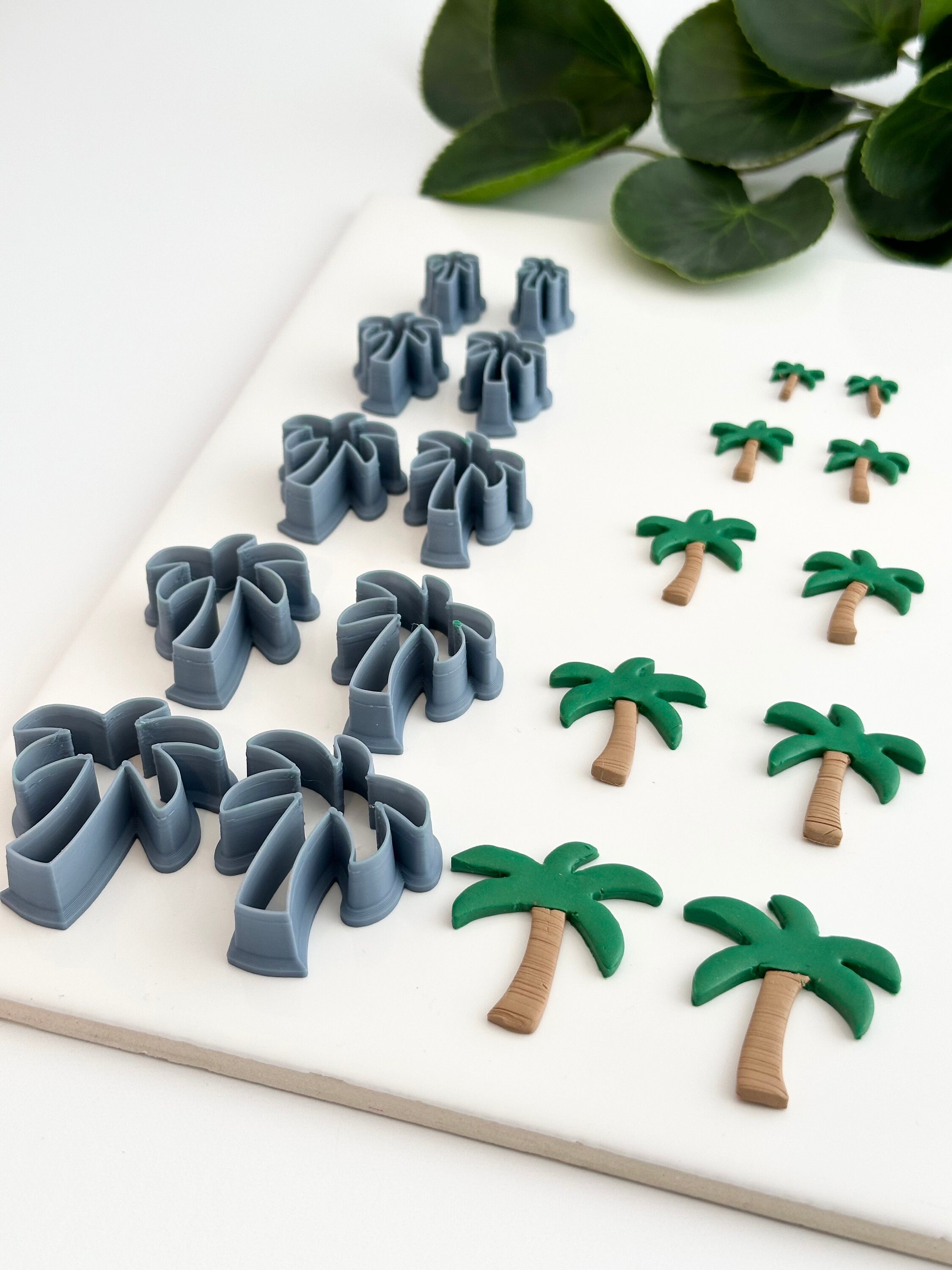 Palm Tree (Mirror Set) | Polymer Clay Cutter | Earring & Jewelry Maker Supplies