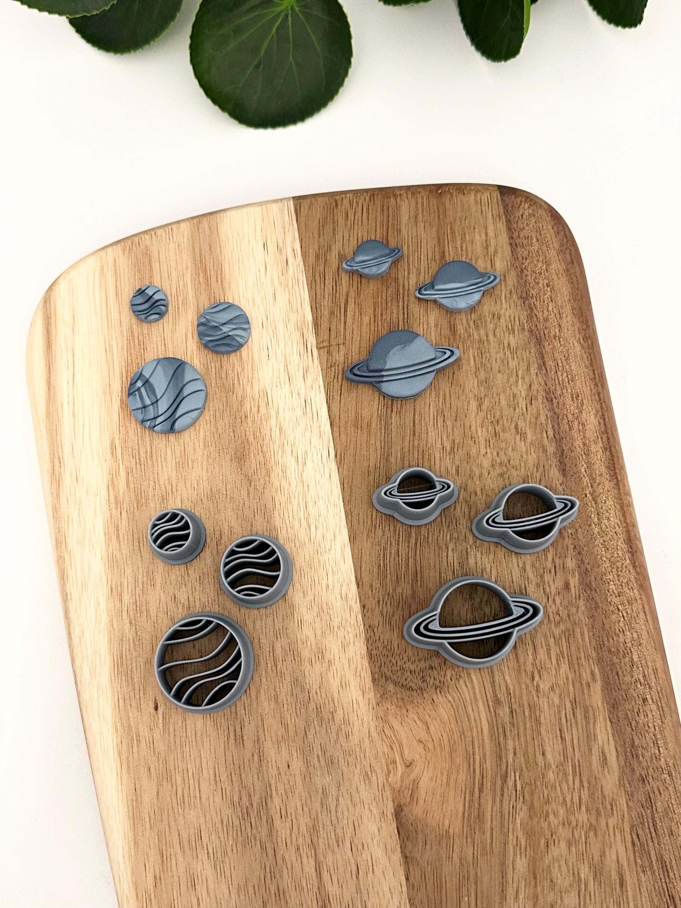 Planets | Wavy or Rings | Polymer Clay Cutter | Earring & Jewelry Maker Supplies