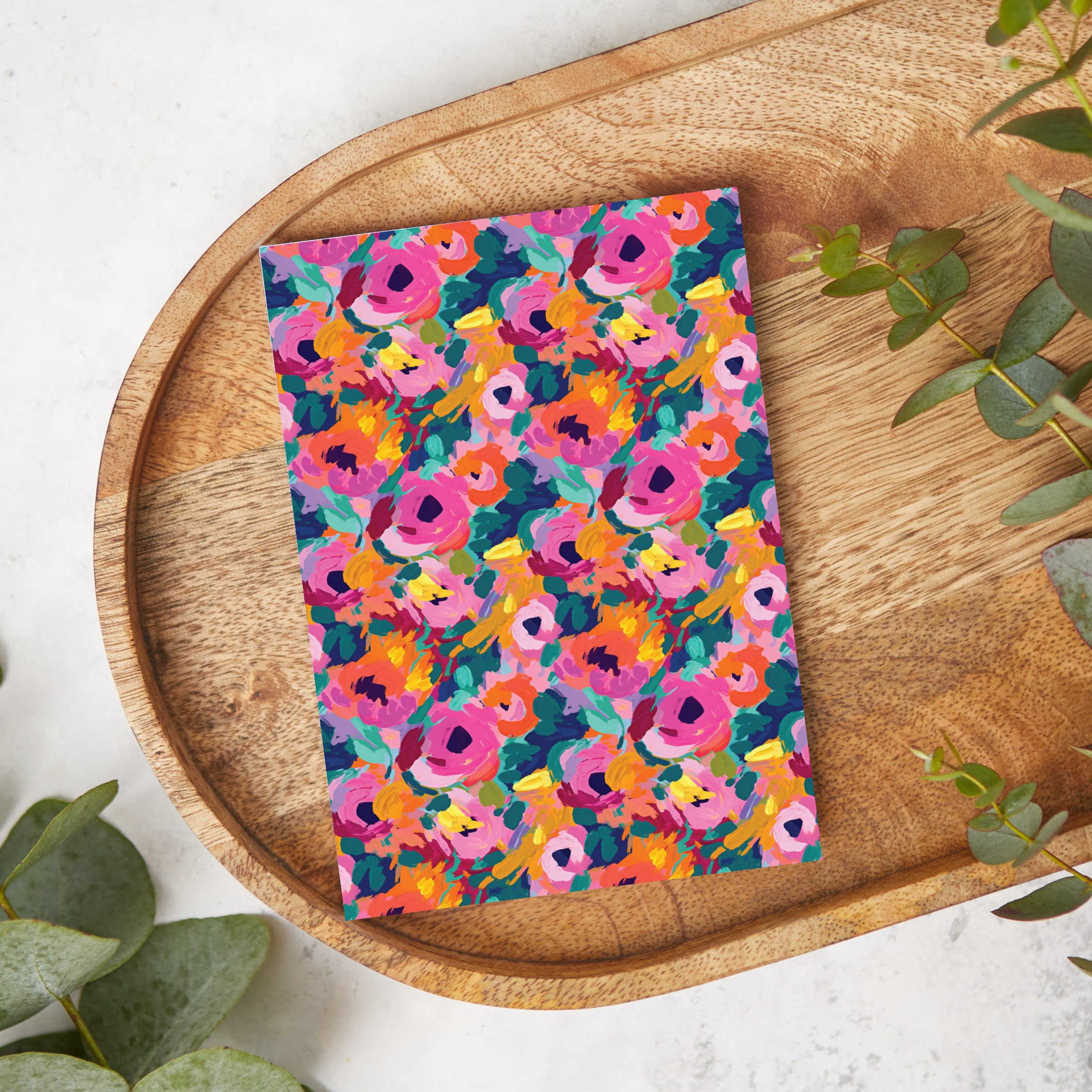 Bright Abstract Flowers | SV01 | Water Soluble Transfer Paper | Polymer Clay Earring & Jewelry Image Transfers