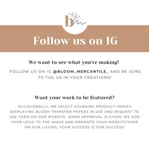 a white and brown flyer with the words follow us on it