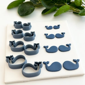 Whales (Mirror Set) | Polymer Clay Cutter | Earring & Jewelry Maker Supplies