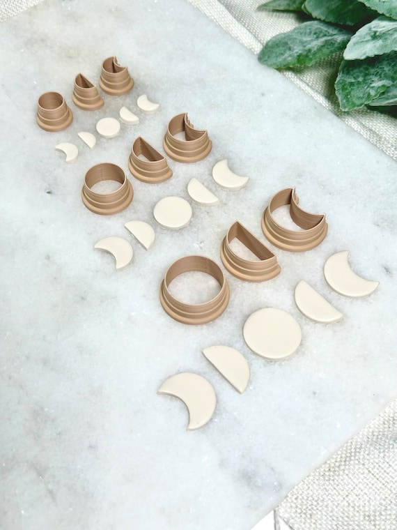 Moon Phases | Polymer Clay Cutter | Earring & Jewelry Maker Supplies