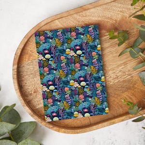 Embroidered Ocean Scene A | WM59 | Water Soluble Transfer Paper | Polymer Clay Earring & Jewelry Image Transfers