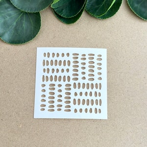 Organic Dotted Grid - Mini Stencil | Polymer Clay Stencil