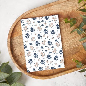 Blue & Beige Flowers | BT03 | Water Soluble Transfer Paper | Polymer Clay Image Transfers
