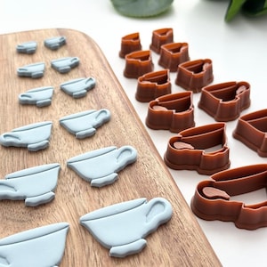 Teacup (Mirror Set) | Polymer Clay Cutter | Earring & Jewelry Maker Supplies