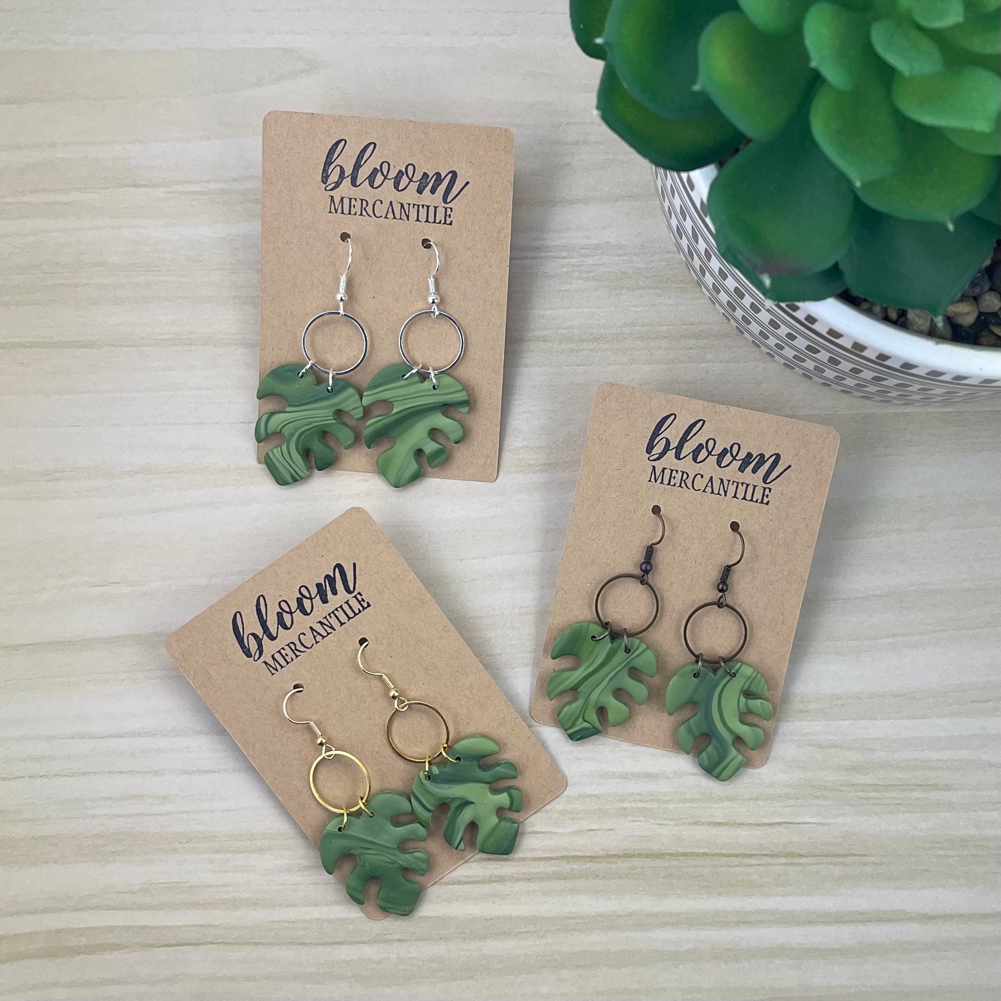 Plant Lovers Clay Earring Collection Polymer Clay - Etsy