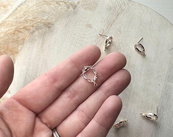 CZ Pave Teardrop Earring Post - Gold (10pc) | Jewelry Components | Earring Making Supplies