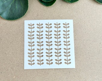 Leaf Stems - Mini Stencil | Polymer Clay Stencil