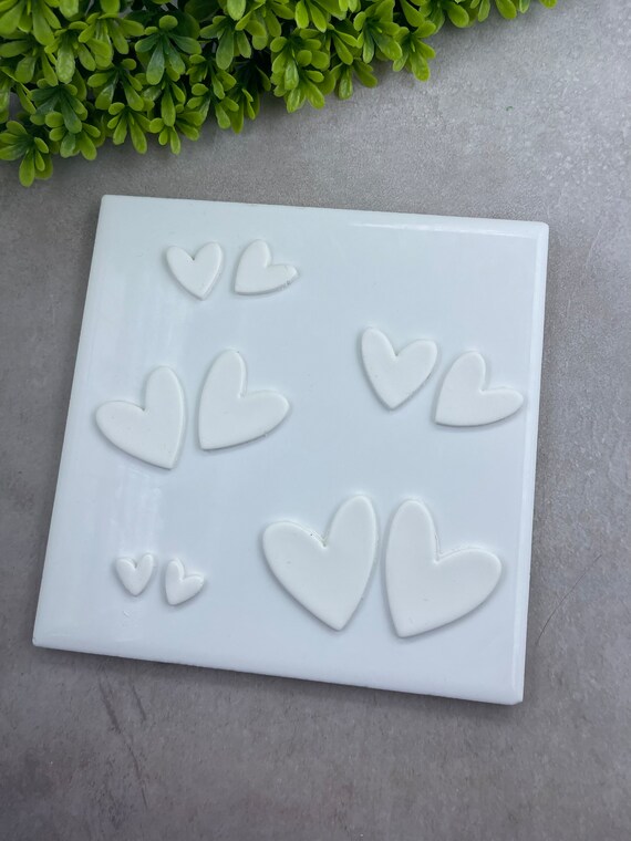 Asymmetrical Hearts (mirror Set) | Polymer Clay Cutter | Earring