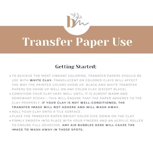 a page describing how to use transfer paper