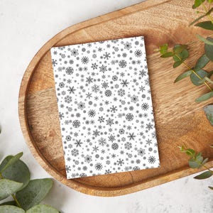 Black & White Snowflakes | WN04 | Water Soluble Transfer Paper | Polymer Clay Image Transfers