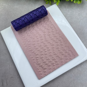 Boho Hearts | Texture Roller | Polymer Clay Cutter Tool