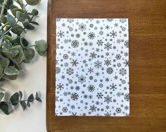 Black & White Snowflakes | WN04 | Water Soluble Transfer Paper | Polymer Clay Image Transfers