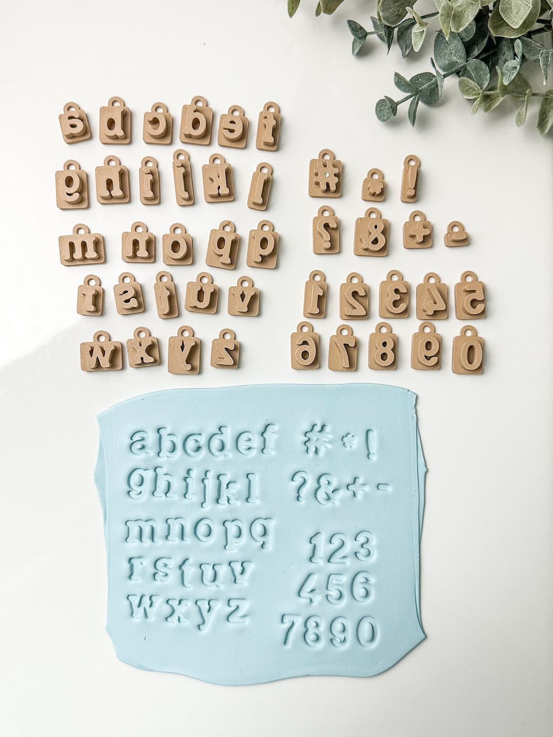 Typewriter Font Stamps Letters, Numbers, Symbols Polymer Clay Tools Etsy