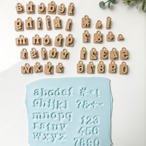Typewriter Font Stamps | Letters, Numbers, Symbols | Polymer Clay Tools