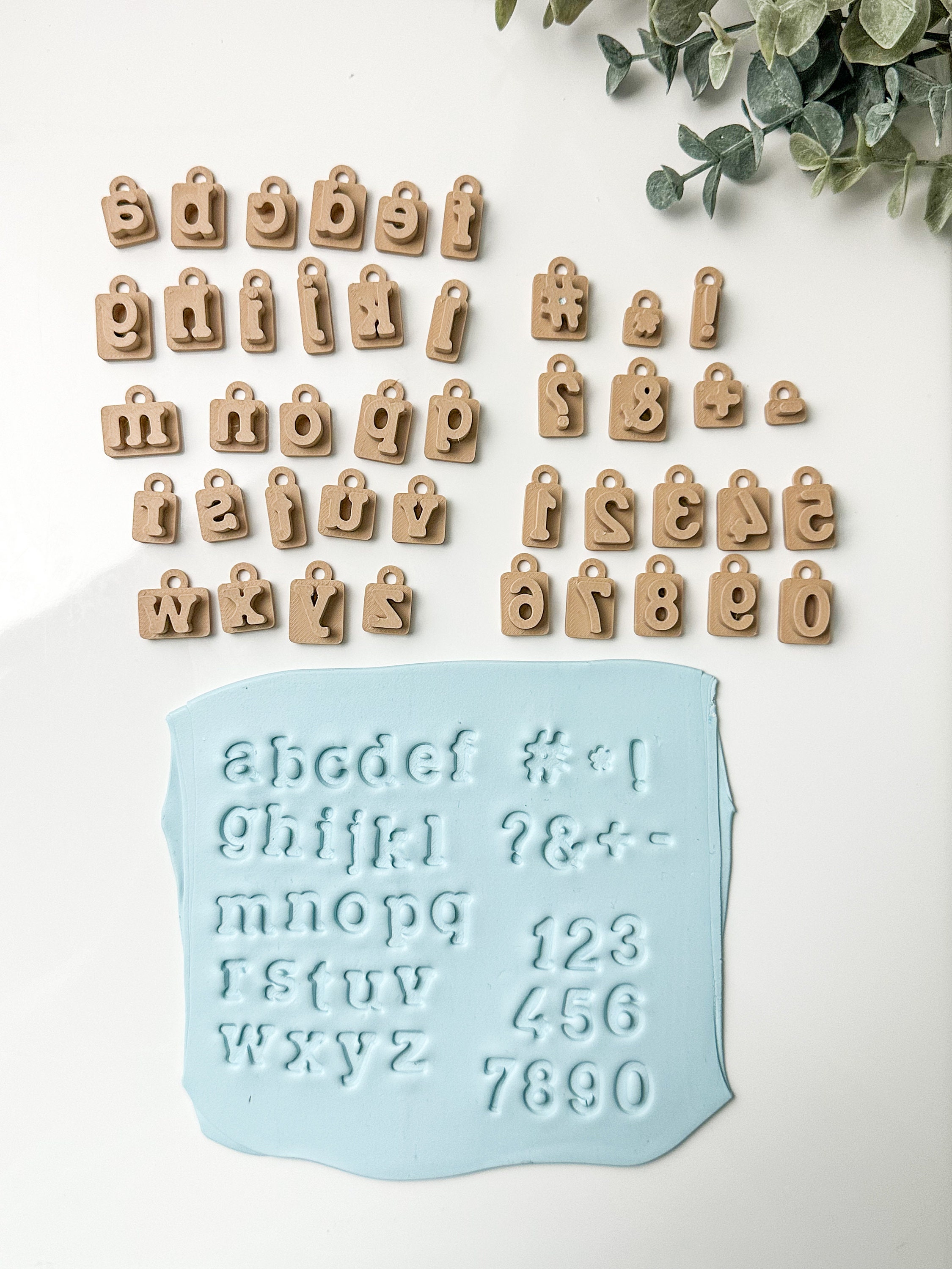 Polymer clay stamps Letters embossing letters