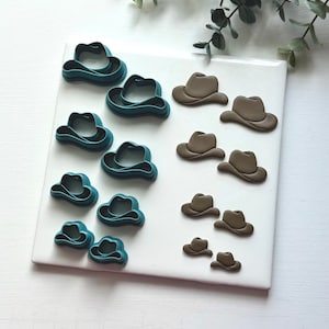 Cowboy Hat (Mirror Set) | Polymer Clay Cutter | Earring & Jewelry Maker Supplies