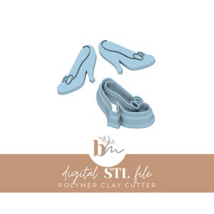 Princess Slipper | Digital STL File | Polymer Clay Cutters & Tools