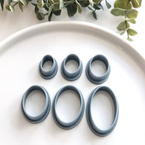 Ovals | Basic Shapes, 6 Sizes | Polymer Clay Cutter | Earring & Jewelry Maker Supplies