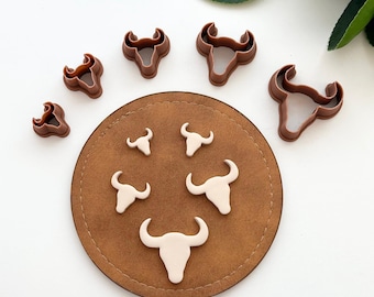 Bull Head | Polymer Clay Cutter | Earring & Jewelry Maker Supplies
