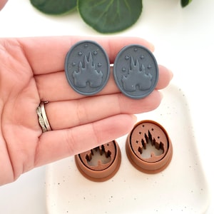 Präglat prinsessslott ovalt (spegelset) | Polymer Clay Cutter