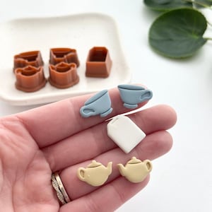 Tea Party Biggie Stud Pack (5pc) | Polymer Clay Cutter | Earring & Jewelry Maker Supplies