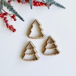 Fluffy Tree | Solid, Embossed, Tiered Cut | Polymer Clay Cutter | Earring & Jewelry Maker Supplies